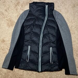 Blanc Noir Black and Gray Puffer Jacket